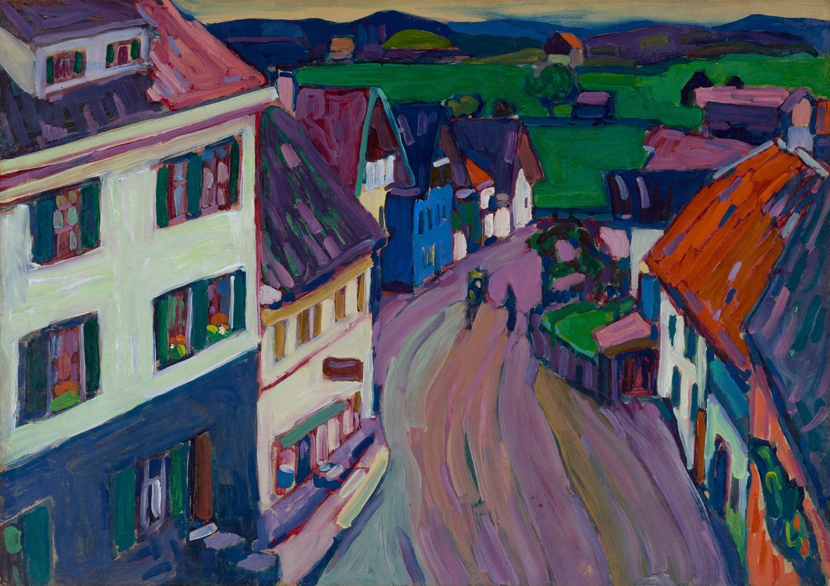 Murnau – View from the Window of the Griesbräu (Murnau – Blick aus dem Fenster des Griesbräu)