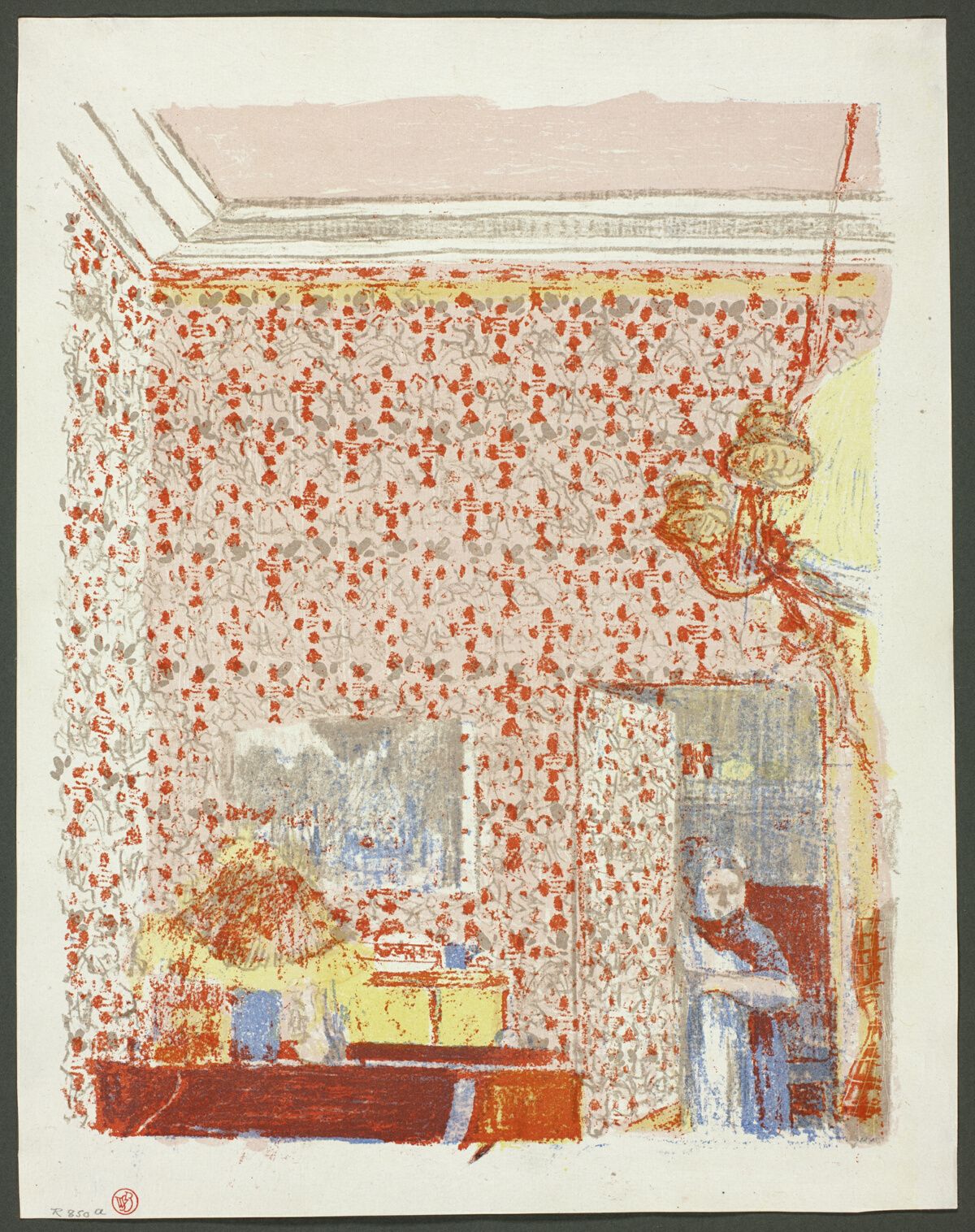 Interior with Pink Wallpaper I