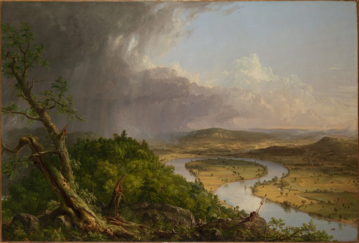 View from Mount Holyoke, Northampton, Massachusetts, after a Thunderstorm—The Oxbow