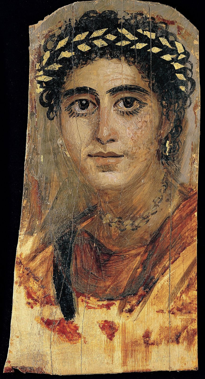 Portrait of a young woman in red